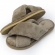 Pantufa Sola Plana em Pelúcia - Bege