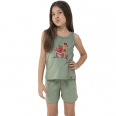 Pijama Infantil  Regata Capivara Malha Algodão-Capy & Cozy - Marinho