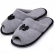Pantufa Aberta em Atoalhado com Laço de Cetim - Preto